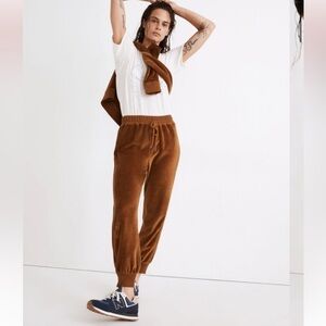 Madewell Rich Brown Velour Joggers. Size XXS . Style NB270